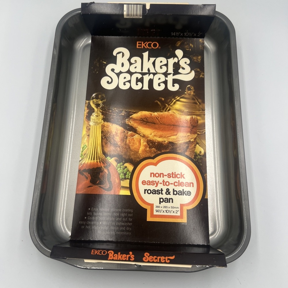 Vintage Ecko Baker's‎ Secret  Non-Stick Roast & Bake Pan Large 14.5 x 10.5